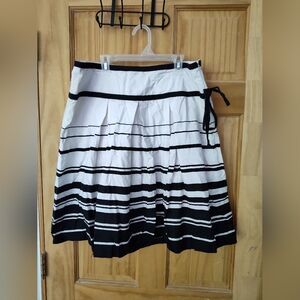 Black and white stripe skirt